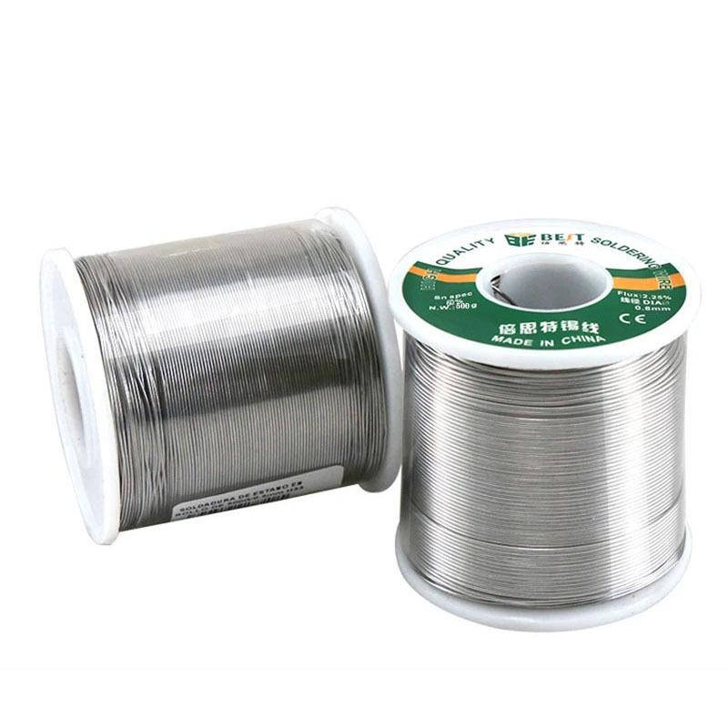 BESTES 500g/100g 0,3/0,4/0,5/0,6/0,8/1,0mm Hochreiner Lötdraht Mit Flussmittelkern, Geeignet für Verschiedene Elektronische Lötungen