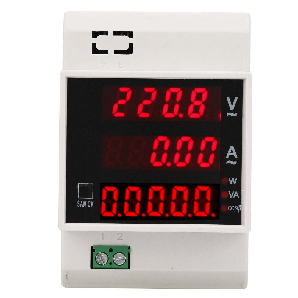 

Цифровий лічильник електроенергії DIN-рейка LED Активна потужність Коефіцієнт потужності Багатофункціональний вимірювач потужності