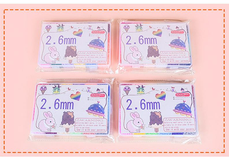 96 Colors 2.6mm Perler Beads Refill Pack - DIY Craft & Educational Toy Set