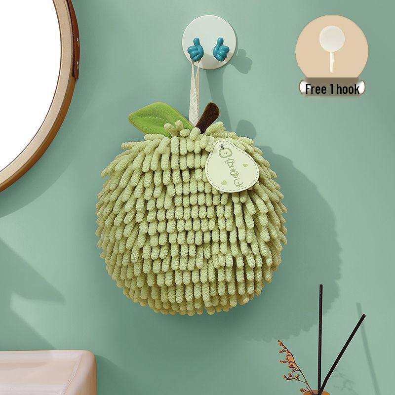 Chenille Hanging Hand Towel: Cute, Absorbent, Thickened for Kitchen & Bathroom