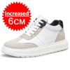 Chaussures rehaussantes pour hommes 8CM Baskets à plateforme à élévateur invisible Chaussures de sport en cuir pour homme décontractées et à la mode Grande taille 47