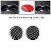 Best 2*Carbon Fiber Water Cup Holder Mat Sticker Cover For Ford Mustang 15-20