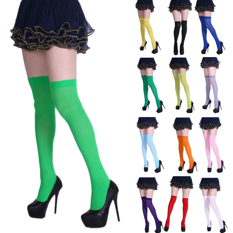 Extra Long Socks Thigh High Tube Cotton Socks Extra Long Boot Stockings for Women Solid Color Over Knee Stockings