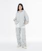 MOZMOZ Mesh-Lined Parachute Wide Pants Light Gray