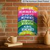 2D Flaches Süßes Mädchen Träume Groß Bunt Regenbogen Inspirierendes Metallschild - 8,0x12,0 Zoll Aluminium Wandkunst, Positive Affirmation Hausdekoration, Vorgebohrt