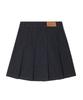 Lee Mid-Length Denim Pleated Skirt Indigo Raw