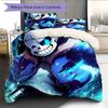 Sans  Pattern Bedding Quilt Set  Home Decoration  Gift (1 * duvet cover + 2 * pillowcase  without core)