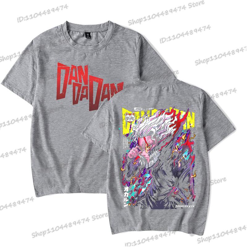 Anime Dandadan Okarun T-shirt Men Women Japanese Comic Ken Takakura Tops Tees Fashion Double Sided Graphics Dandadan Tshirt Gift