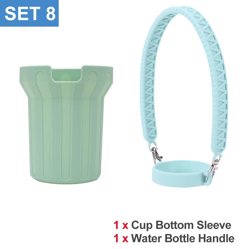 Silicone Cover for Stanley Cup Accessories 30/40oz Tumbler Water Bottle Protective Bottle Boot Sleeve & Straw Cover Cap