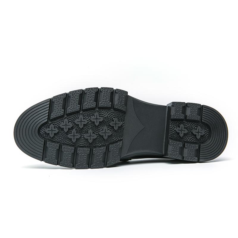 Nappe Frange Formale Pelle Nera Scarpe con Plateau da Lavoro per Uomo Stile Britannico Scarpe Brogue Uomo Scarpe da Cerimonia da Uomo