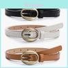 Vintage Oval Buckle Womens Leather Belt For Dresses And Jeans With Alloy Pin Closure For Casual And Office Style