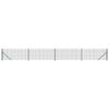 VidaXL Wire Mesh Fence with Flange, Decorative Fence Panel, Garden Patio Protection Barrier 154177