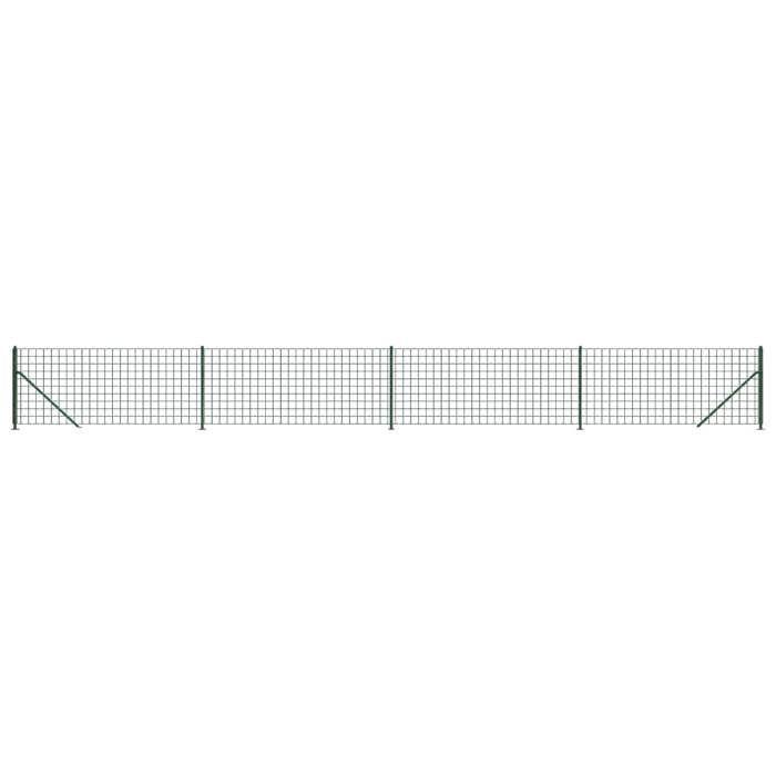 VidaXL Clôture en Treillis Métallique avec Bride, Panneau de Clôture Décoratif, Barrière de Protection Jardin Patio 154177