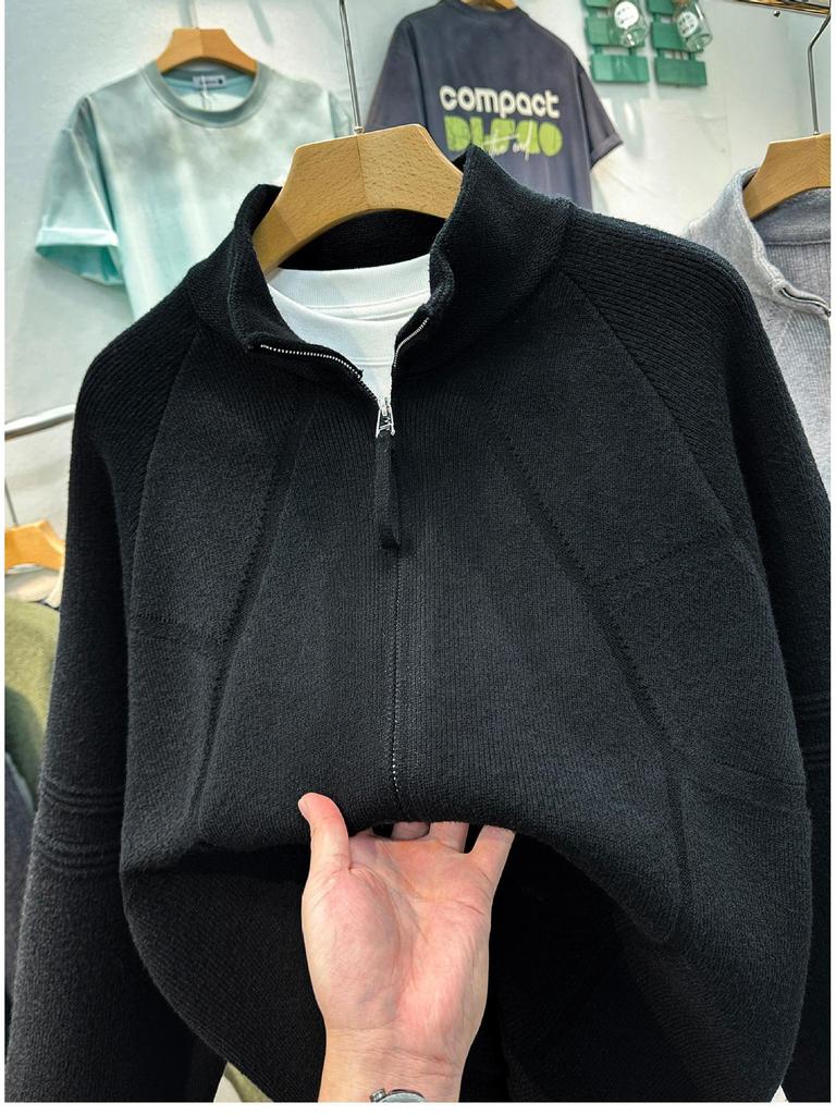 Men's Trendy Winter Cardigan Zipper Knitwear Sweater - High-End Casual Pullover