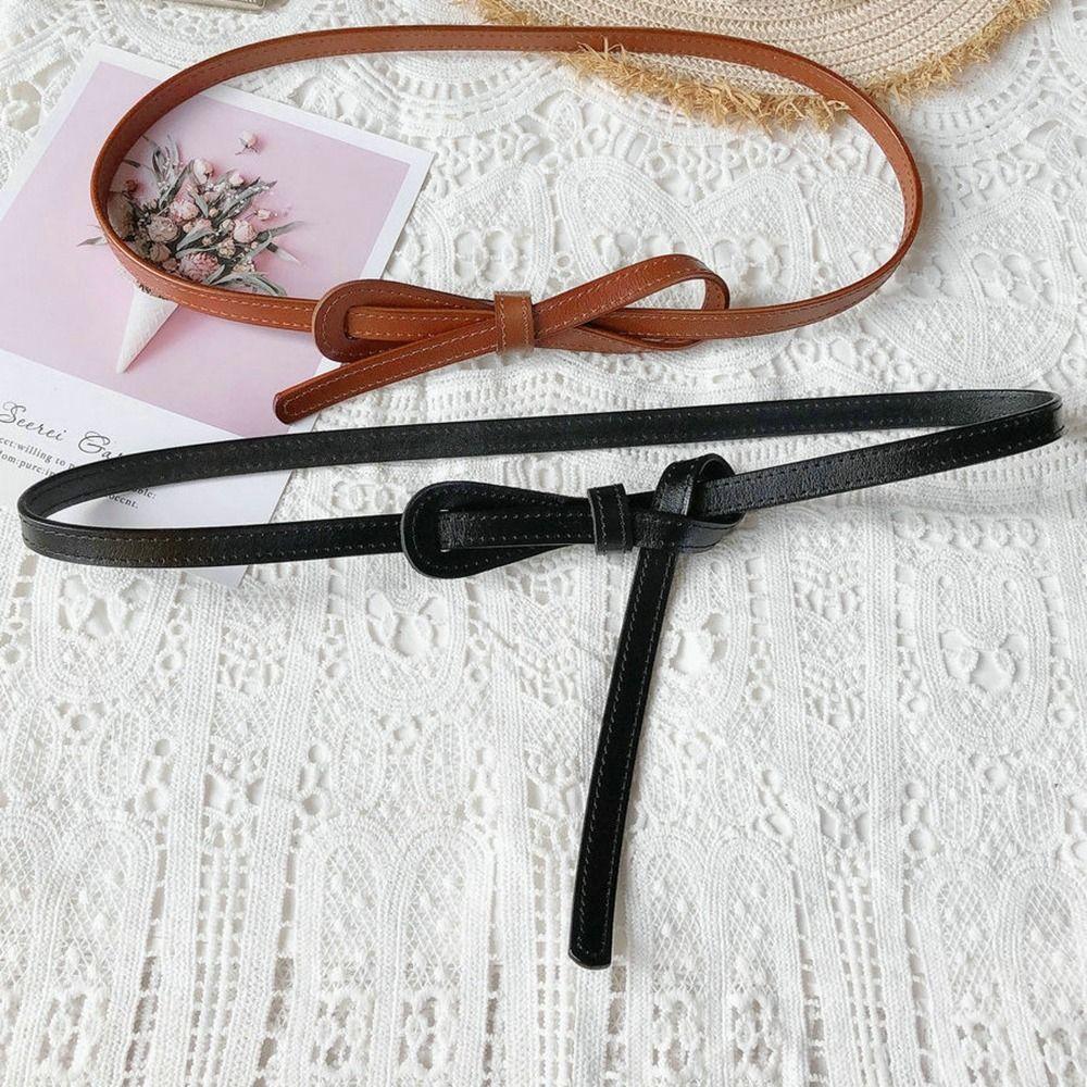 Thin Waist Belt Summer Solid Color Thin Belt Adjustable Waistband Women Waist Belt Corset Belt