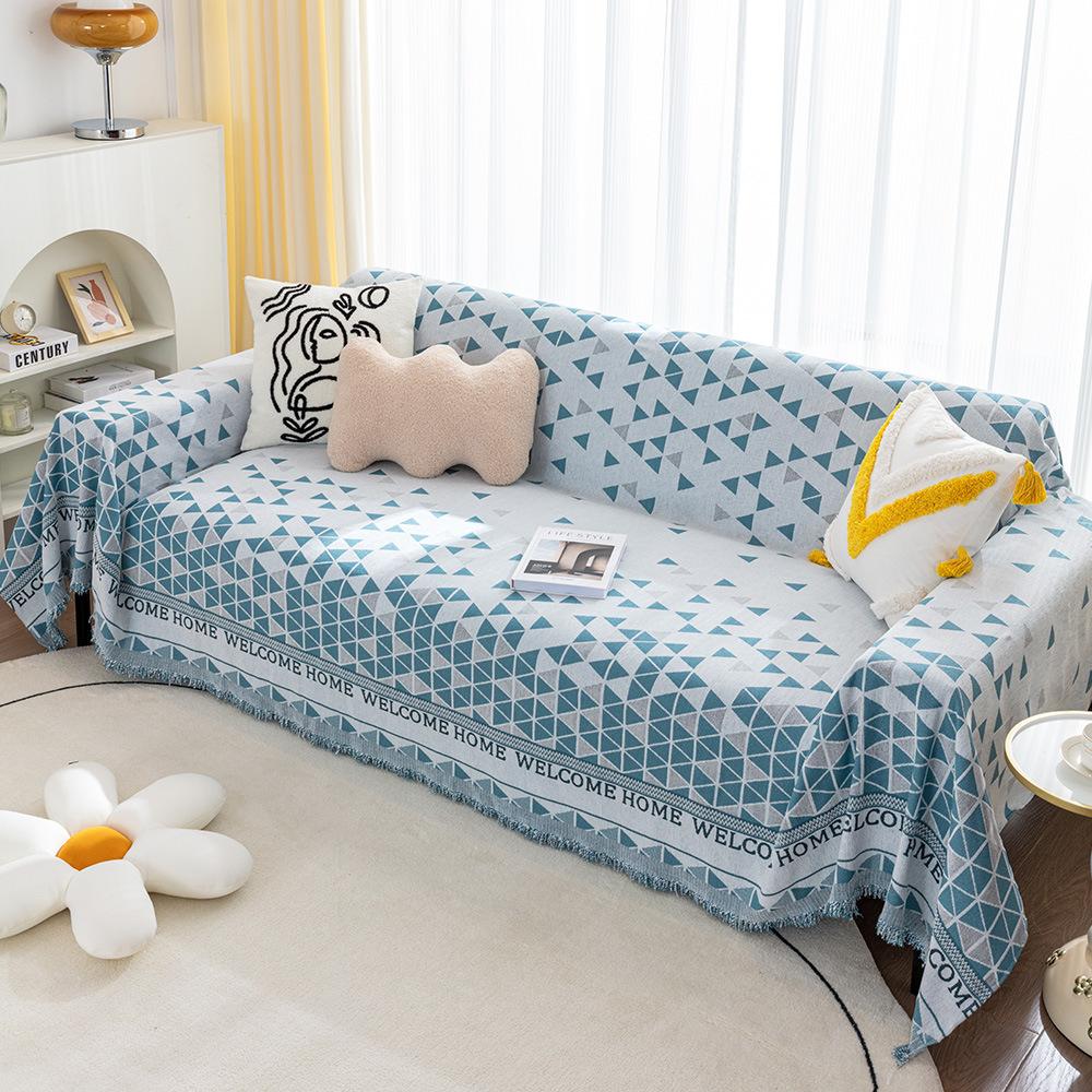 Полотенце для дивана из шенилла с защитой от царапин от кошек Nordic Ins — фото 5