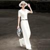 Damen Sommer POLO-Kragen Strick Kurzarm Top