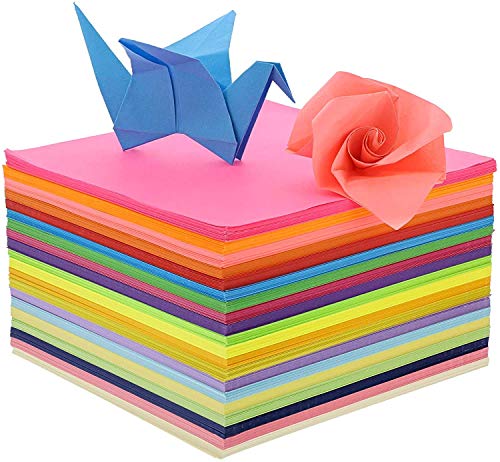 OFIXO Origami Paper 15 cm X 15 cm Pack of 100 Sheets, Assorted Colors for Origami, Scrapbooking, Hobby Crafts, Project W