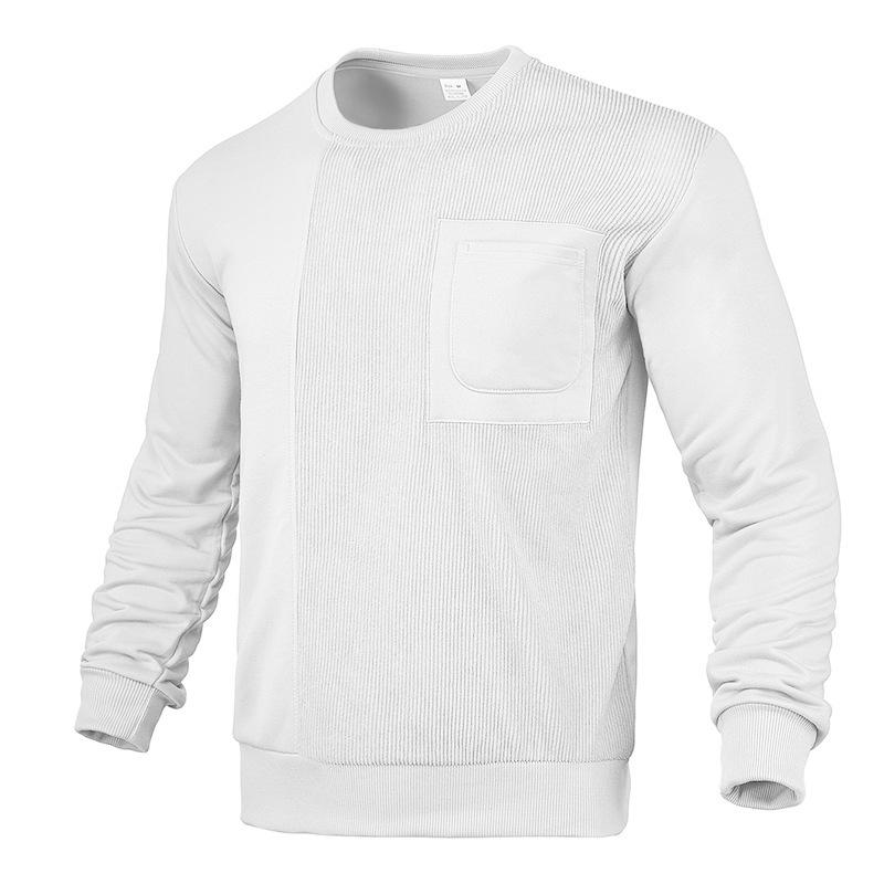 Autumn/Winter New Arrival: Men's Casual Sweatshirt In Corduroy Patchwork with Round Neck