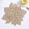 Creative Pattern PVC Placemat, Washable Dining Table Mat Creative Fashion Splicing Leaf Insulation Mat