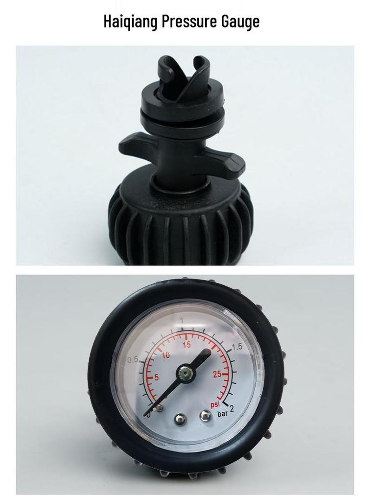 Inflatable Fishing Boat Rubber Accessories: One-Way Air Pressure Valve Gauge