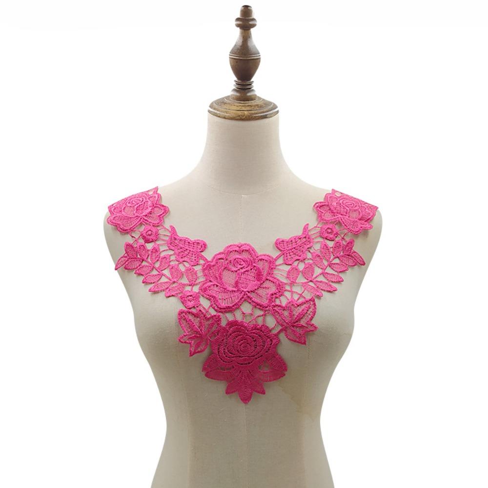 6PCS Fashion Fake Collar Hollow Out Pattern Flower Collar Embroidered Collar  Casual Wear