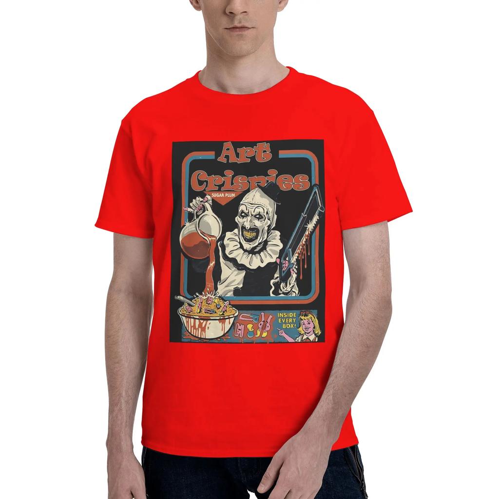 Crispies Terrifier 100 Cotton TShirt Mens Fashion T Shirts Men ONeck Short Sleeve S6XL