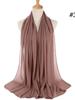 70*180cm bubble chiffon muslim headscarf for women solid color hijab scarf shawls and wraps hijab femme musulman kopftuch