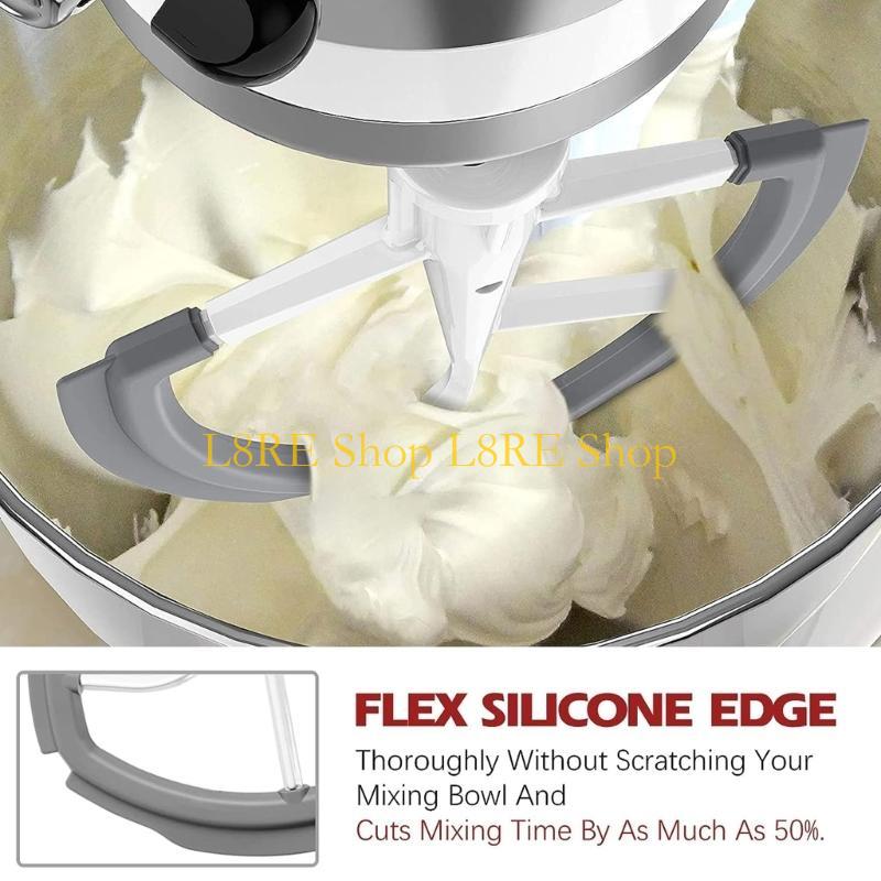 L8RE Flex-Edge Paddle Tilt Head Mixer Attachment Stainless Steel Beater
