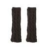 1 Pair Women Arm Warmer Thumbhole Elbow Length Stretchy Knitted Arm Sleeves Keep Warm Solid Color Fingerless Arm Gloves