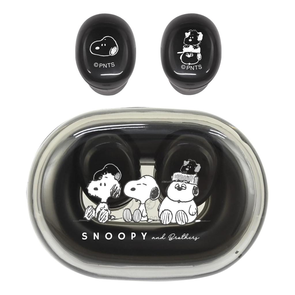 Gourmandies Peanuts Snoopy True Wireless Stereo Earphones, Black, SNGG-78BK