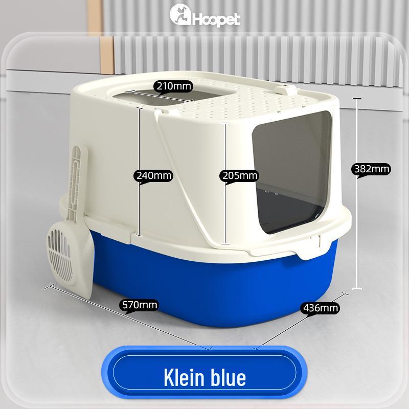 

Полностью закрытый брызгозащищенный кошачий лоток с передним входом, большой/очень большой размер Up to 30 pounds, includes litter scoop