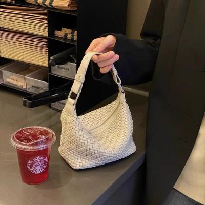 Gewebte kleine Handtasche Vielseitige lässige Hand-Crossbody-Tasche Einzel-Schultertasche