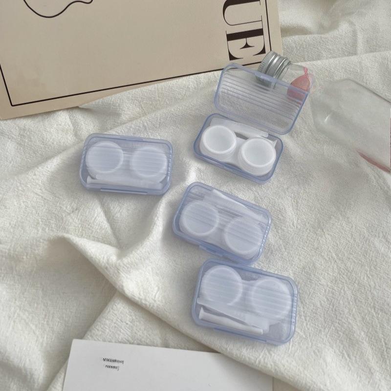 1pcs Simple Transparent Contact Lens Box Contact Lens Case Travel Portable Contact Lenses Case