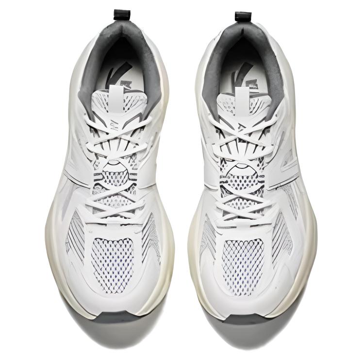 Anta Galaxy Fashion Zapatos Casuales de Caña Baja Cómodos Resistentes al Desgaste Transpirables Zapatillas Hombre Gris Blanco 112538896-1