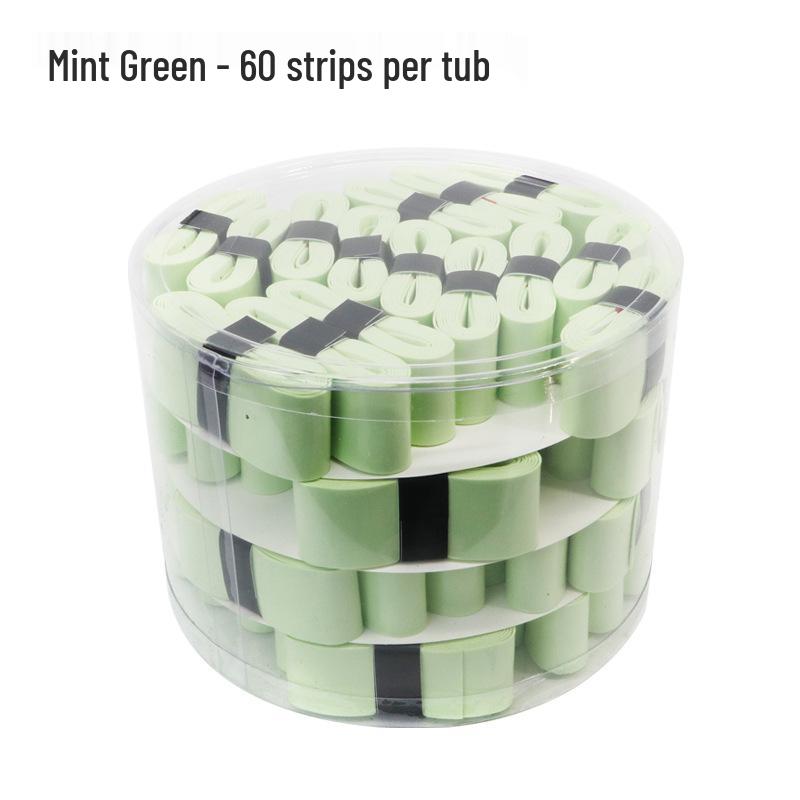 Elastic Perforated PU Leather Overgrip for Badminton, Tennis & Table Tennis Rackets, Fishing Rods with Ribbed Sweatband