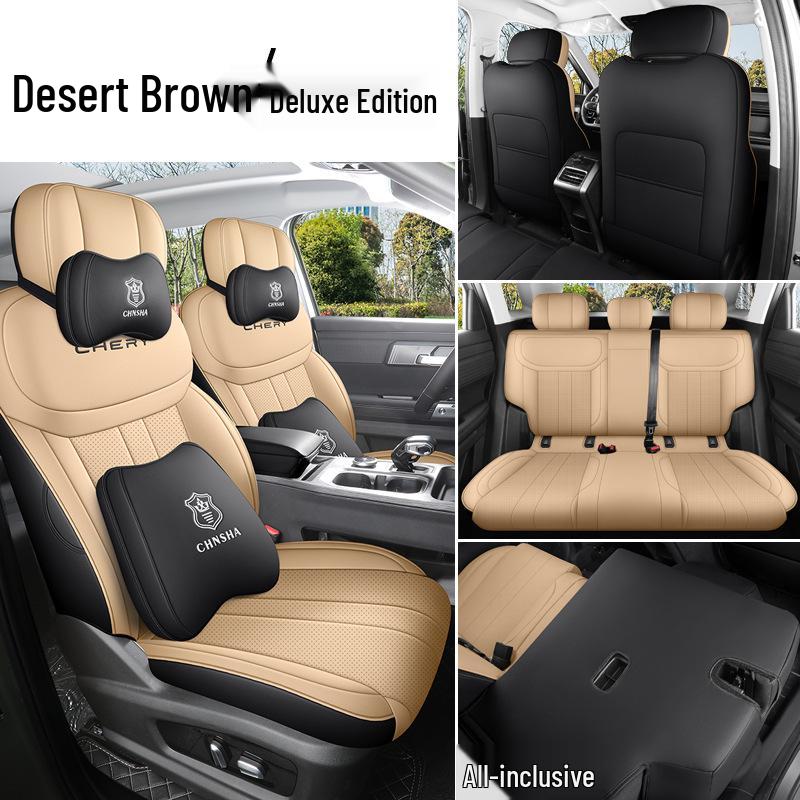 Universal Full Leather Car Seat Cushion for Explore 06 - New Model, Fits Five-Seat, All-Season Use.