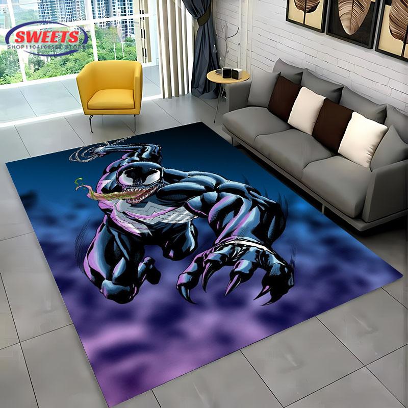 Neuankömmling V-VEN0M Teppich, Haushaltsartikel für Wohnzimmer und Schlafzimmer, Sofamatten für Kinderzimmer, Fußmatte Boden Anti-Rutsch Teppich, Geschenk