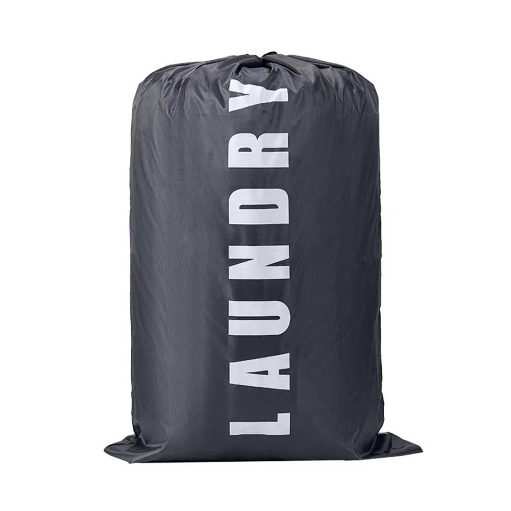 Grey High-capacity Laundry Bag Travel Storage Pouch Machine Washable Dirty Clothes Organizer Drawstring Bag Bathroom Accessories