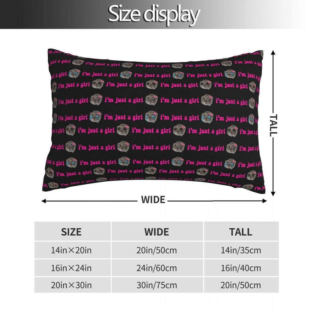 Sad Hamster Meme 1 Rectangle Pillowcase Cushion Cover Decor Bedroom Bed Home Comfort Throw Pillow