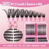 560 Tufts Of Diy Single Tufts Of False Eyelashes, Natural Thick D-Song Segmented Mixed Eyelashes