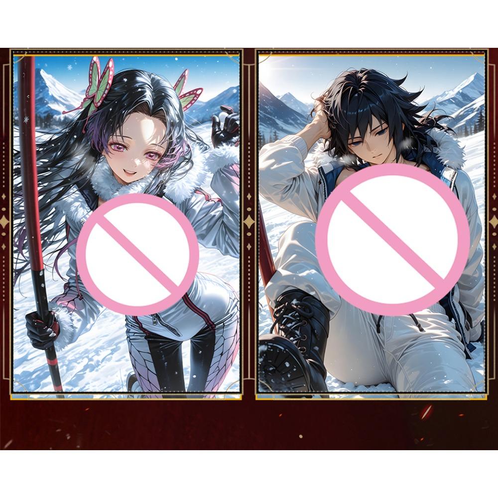 Color Paper Collection Cards Nezuko Tanjirou Anime Character Game Limited Edition Card Children Toys Holiday Gifts