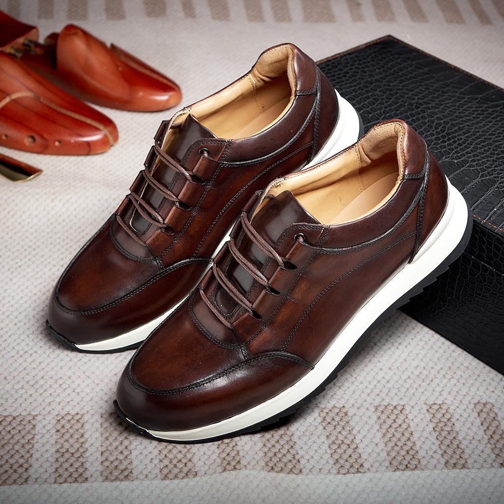 Light Luxury Leather Shoes Men'S Leather Casual Shoes Fashion Party Men'S Shoes Large Size Casualleathershoes