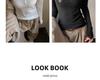 Elegant V-Neck Lace Trim Low-Neck Slimming White Top for Women - Autumn/Winter Innerwear