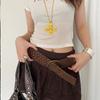Harajuku Wide Waistband Rivet PU Leather Belt Retro Cowgirl Belt  Dress