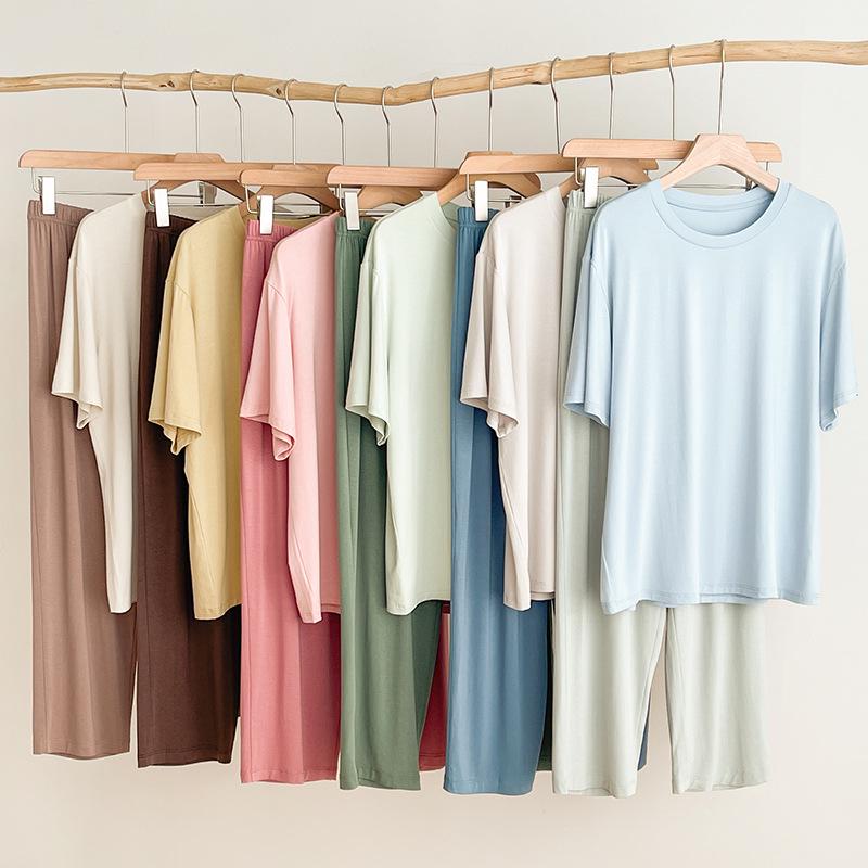 2024 Women's Loose Modal Three-Piece Pajama Set: Breathable & Comfortable for Spring/Summer, Versatile Indoor/Outdoor Wear
