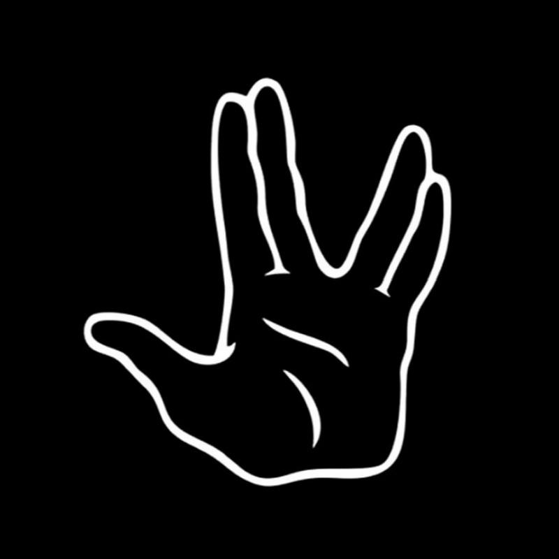 Funny Star Trek Hand Spock Car Truck Decal Sticker Window T181j