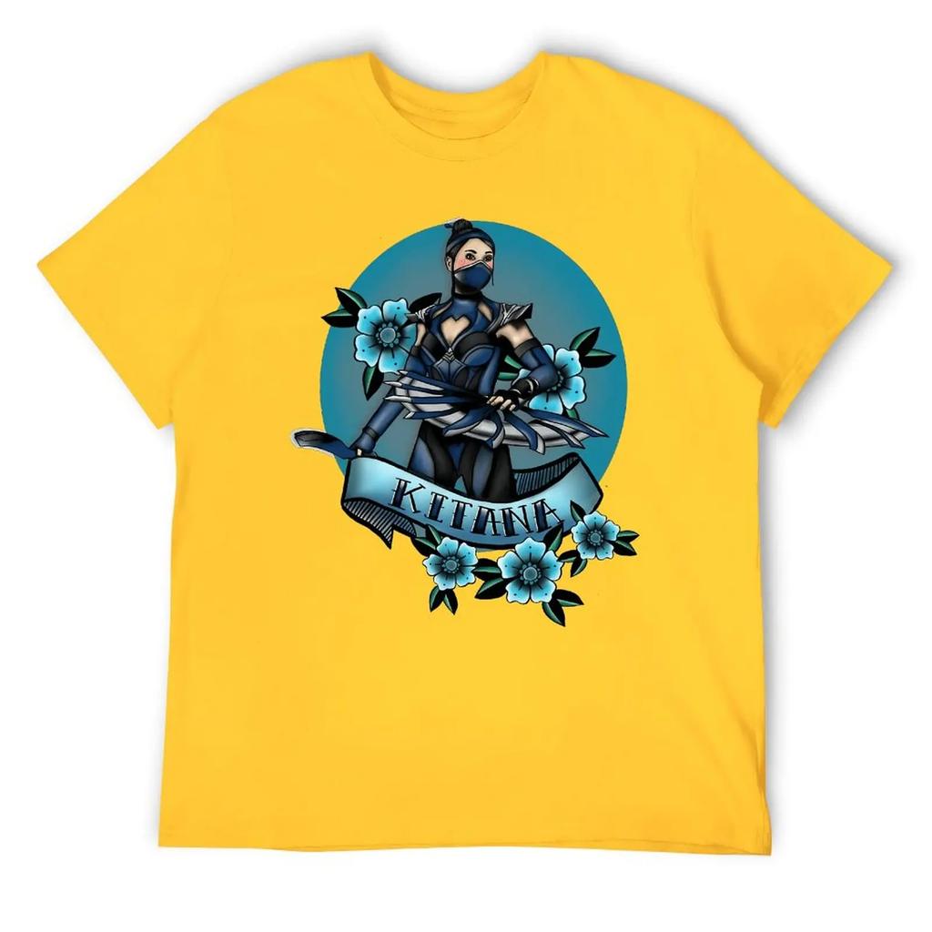 Kitana Mortal Kombat Old School Tattoo St T-shirt Harajuku Movement Top Tee Unique Leisure Humor Graphic USA Size