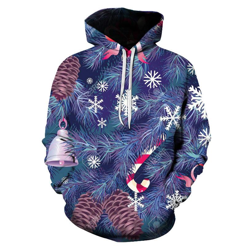 New Christmas Gift Theme Men's 3D Printed Hoodie Fashion Snowman Hooded Sweatshirt Hooded Pullover Boy Clothes