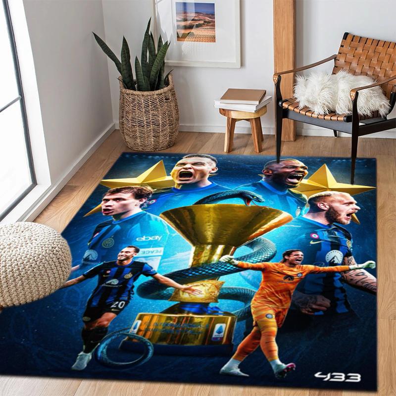 Famous F.C. Internazionale Milano football player Lautaro Martínez carpet is suitable for living room and bedroom office decorative carpet L5